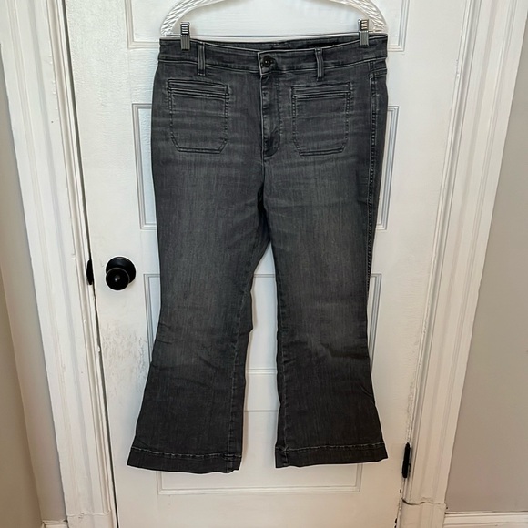 J. Jill High Rise Flare Gray Jeans - Picture 5 of 8